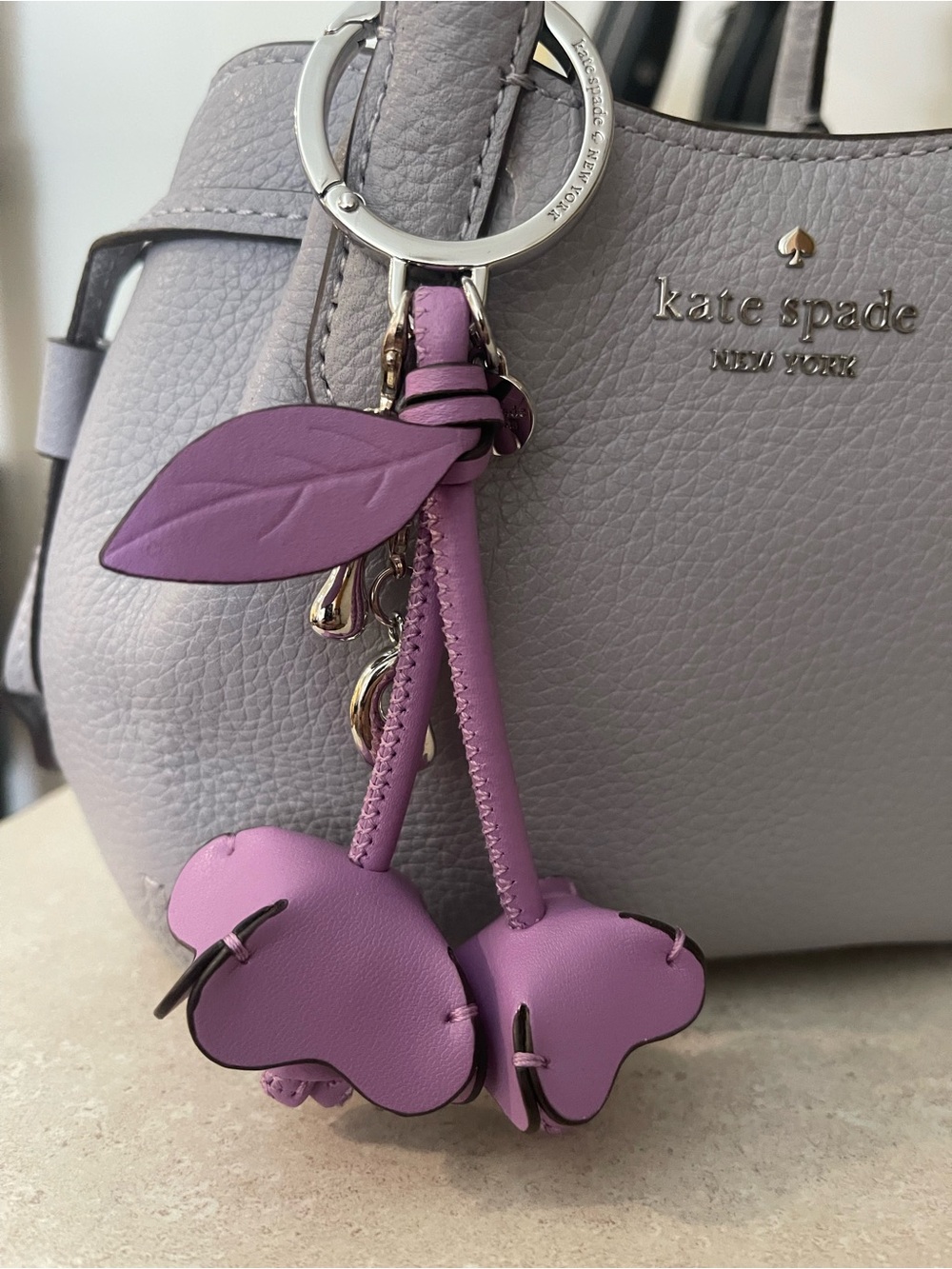 Sold! Kate Spade Purple Leather 3D Key Charm